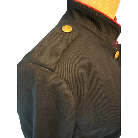 Talbots Navy Military Jacket Gold Buttons Size 14 - Picture 9 of 14